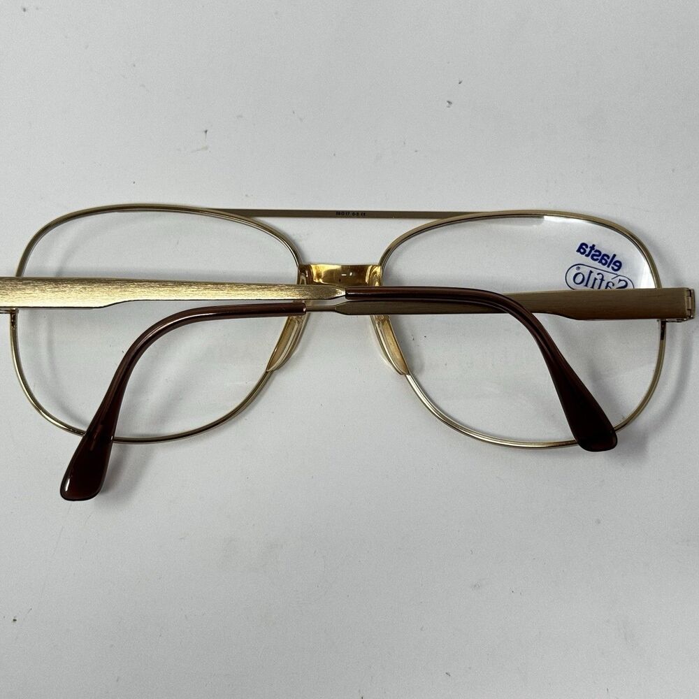 Safilo Elasta 3006/N 000 Gold Eyeglass Frames Vintage 1970s-80s 59-17-140 New - Picture 11 of 11